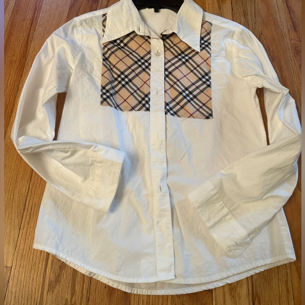 Girls long sleeve Burberry shirt